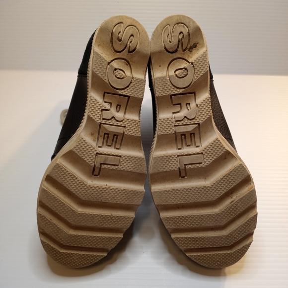 Sorel Joan of Arctic Hidden Wedge water proof boots Sz 4 Leather Dark Blue - Picture 5 of 10